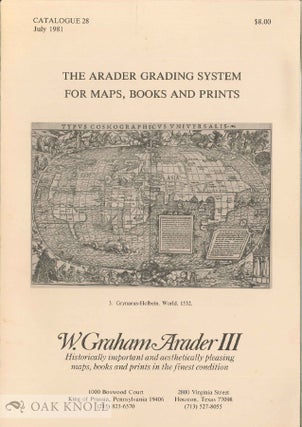 Order Nr. 136146 THE ARADER GRADING SYSTEM FOR MAPS, BOOKS AND PRINTS. CATALOGUE 28