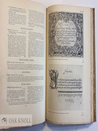 Order Nr. 136148 THE ENGLISH WRITING-MASTERS AND THEIR COPY-BOOKS, 1570-1800. A BIOGRAPHICAL...