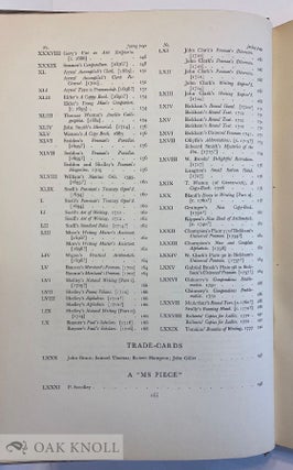 THE ENGLISH WRITING-MASTERS AND THEIR COPY-BOOKS, 1570-1800. A BIOGRAPHICAL DICTIONARY & A BIBLIOGRAPHY. WITH AN INTRODUCTION TO THE DEVELOPMENT OF HANDWRITING BY STANLEY MORISON.