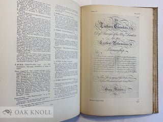 THE ENGLISH WRITING-MASTERS AND THEIR COPY-BOOKS, 1570-1800. A BIOGRAPHICAL DICTIONARY & A BIBLIOGRAPHY. WITH AN INTRODUCTION TO THE DEVELOPMENT OF HANDWRITING BY STANLEY MORISON.