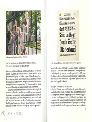 THE ARTIST'S BOOK: A MESSAGE FROM THE KLINGSPOR MUSEUM