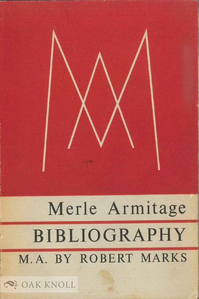 Order Nr. 136332 MERLE ARMITAGE BIBLIOGRAPHY.