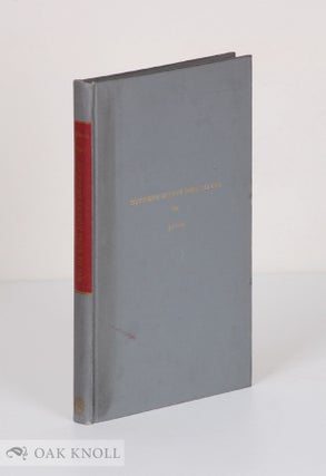 Order Nr. 136390 SOUTHERN FICTION PRIOR TO 1860: AN ATTEMPT AT A FIRST-HAND BIBLIOGRAPHY. James...