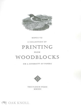 A COLLECTION OF PRINTING FROM WOODBLOCKS