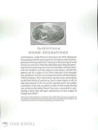 A COLLECTION OF PRINTING FROM WOODBLOCKS.