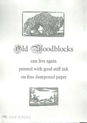 A COLLECTION OF PRINTING FROM WOODBLOCKS.