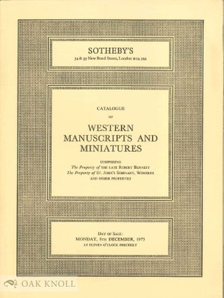 Order Nr. 136625 CATALOGUE OF WESTERN MANUSCRIPTS AND MINIATURES