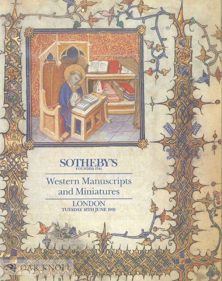 Order Nr. 136732 WESTERN MANUSCRIPTS AND MINIATURES.
