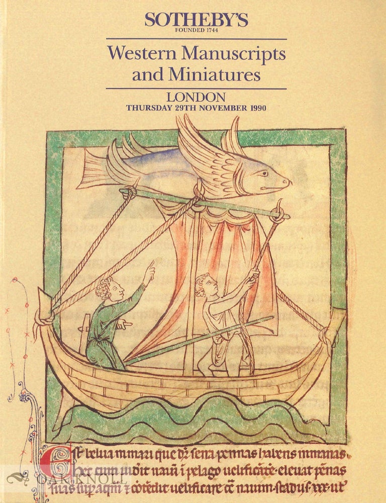 Order Nr. 136733 WESTERN MANUSCRIPTS AND MINIATURES.