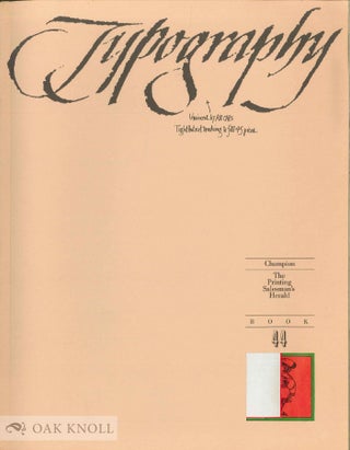 Order Nr. 136739 PRINTING SALESMAN'S HERALD: BOOK 44, SPECIAL ISSUE ON TYPOGRAPHY