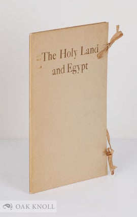 Order Nr. 136762 THE HOLY LAND AND EGYPT. William Edwin Rudge, Kaj, Klitgaard
