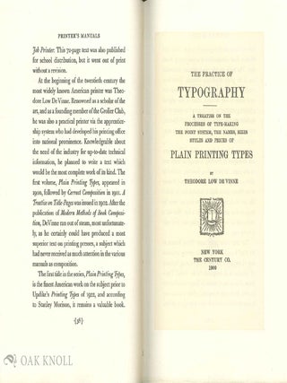PRINTER'S MANUALS FROM MOXON TO THE PIA.