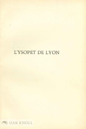 LE YSOPET DE LYON [bound with] PSAUTIER DE JULLY (1 ÈRE MOITIÉ DU XIII È SIÈCLE).