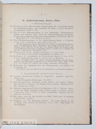 BIBLIOTHECA RUTHENEA, DIE LITTERATUR ZUR LANDESKUNDE UND GESCHICHTE DES FÜRSTENTUMS REUSS J. L.