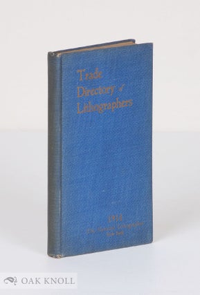 Order Nr. 136985 TRADE DIRECTORY OF LITHOGRAPHERS. 1914