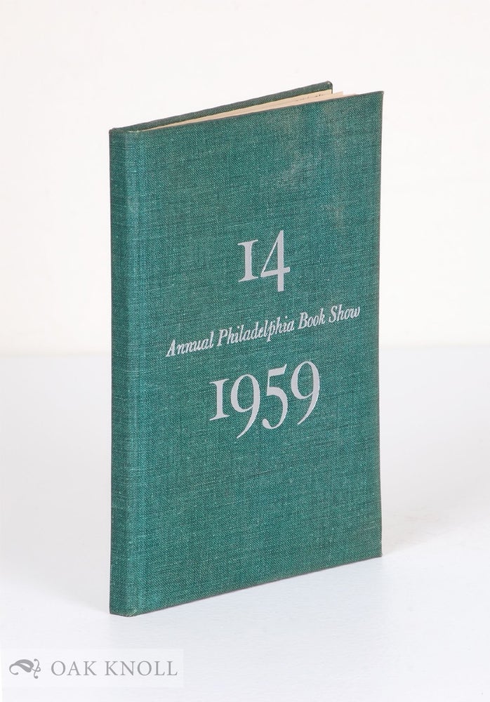 Order Nr. 137012 14TH ANNUAL PHILADELPHIA BOOK SHOW.