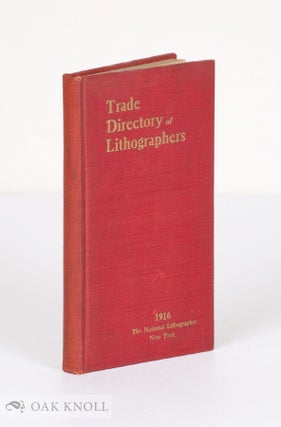 Order Nr. 137016 TRADE DIRECTORY OF LITHOGRAPHERS. 1916