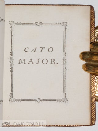 M. TULLII CICERONIS CATO MAJOR. AD T. POMPONIUM ATTICUM.
