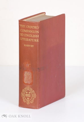 Order Nr. 137057 OXFORD COMPANION TO ENGLISH LITERATURE. Paul Harvey