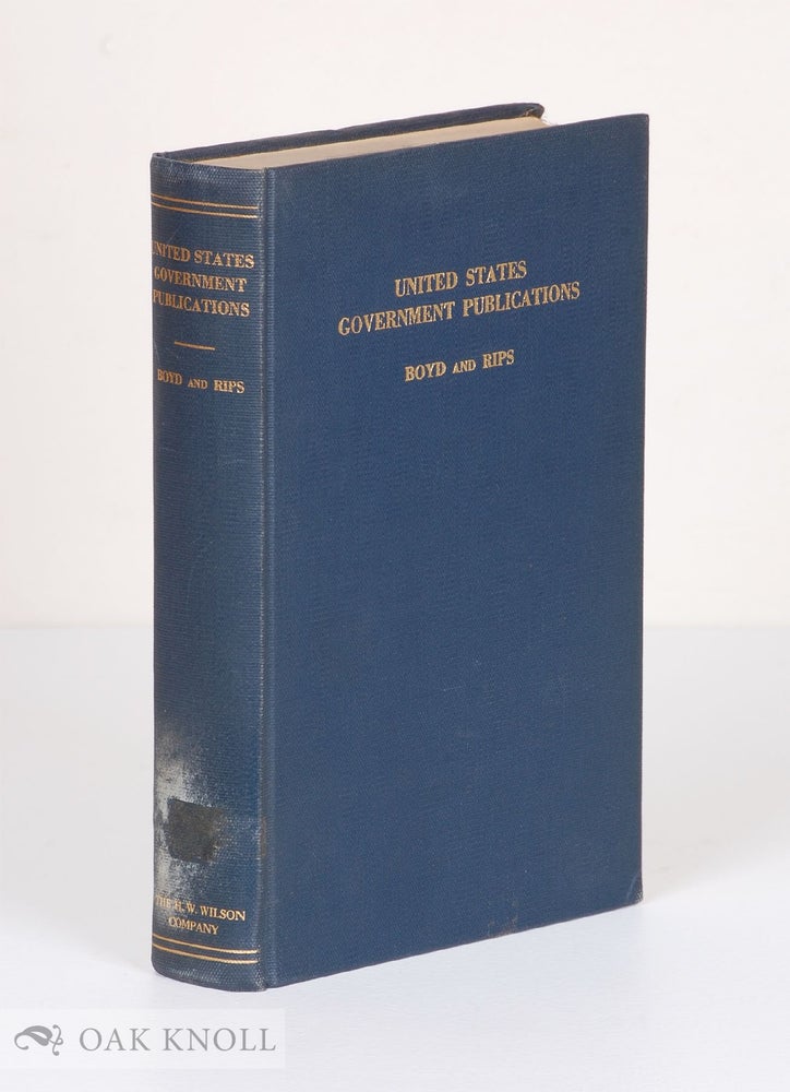 Order Nr. 137116 UNITED STATES GOVERNMENT PUBLICATIONS. Anne Morris Boyd.