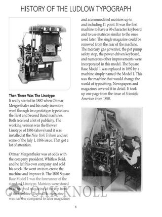 HISTORY OF THE LUDLOW TYPOGRAPH.