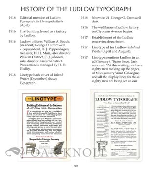 HISTORY OF THE LUDLOW TYPOGRAPH.