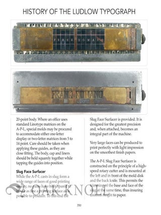 HISTORY OF THE LUDLOW TYPOGRAPH.