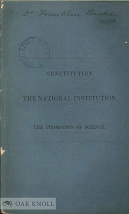 Order Nr. 137206 CONSTITUTION OF THE NATIONAL INSTITUTION FOR THE PROMOTION OF SCIENCE,...