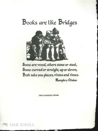 Order Nr. 137317 BOOKS ARE LIKE BRIDGES. Humphry Clinker