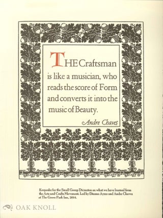 Order Nr. 137321 THE CRAFTSMAN IS LIKE A MUSICIAN. Andre Chaves