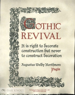 Order Nr. 137323 GOTHIC REVIVAL. Augustus Welby Northmore Pugin