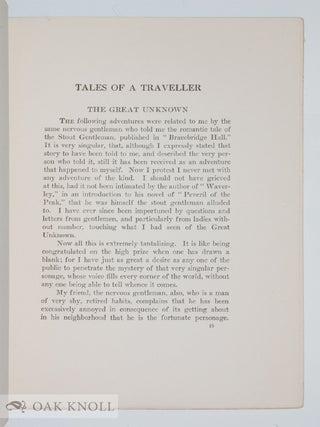 TALES FROM WASHINGTON IRVING'S TRAVELLER.