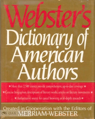 Order Nr. 137528 WEBSTER'S DICTIONARY OF AMERICAN AUTHORS