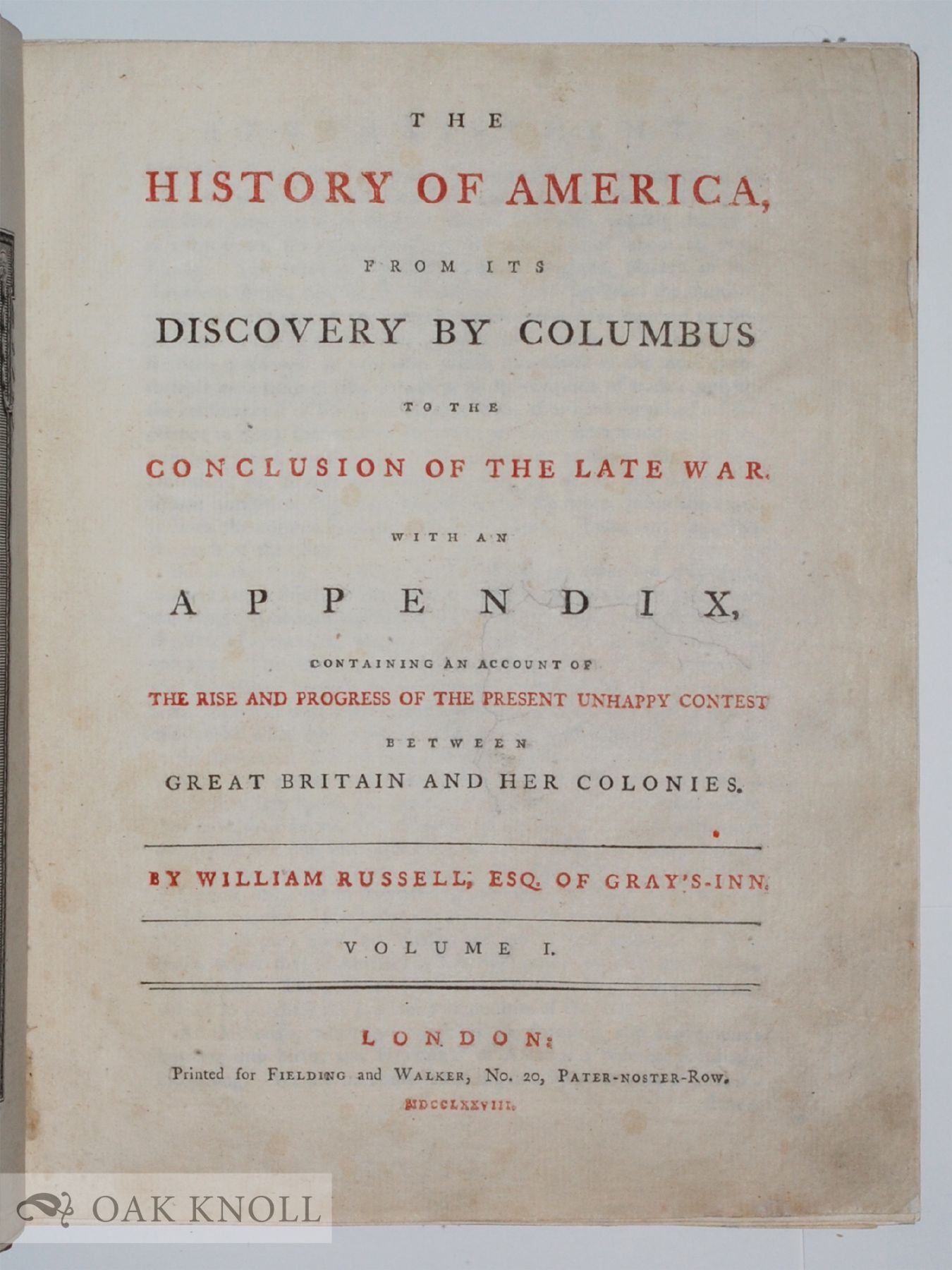 THE HISTORY OF AMERICA, FROM ITS DISCOVERY BY COLUMBUS TO THE ...