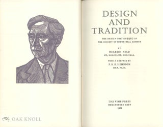 DESIGN AND TRADITION: THE DESIGN ORATION (1961) OF THE SOCIETY OF INDUSTRIAL ARTISTS.