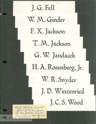 Small archive of typographical job printing by Francis Xavier Harrigan.