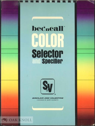 Order Nr. 137715 BEC'NCALL COLOR SELECTOR AND SPECIFIER