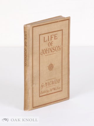 Order Nr. 137901 MACAULAY'S LIFE OF JOHNSON. Baron Thomas Babington Macaulay Macaulay