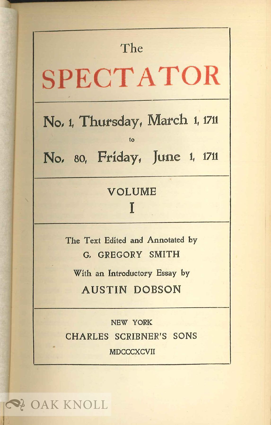 THE SPECTATOR | Joseph Addison