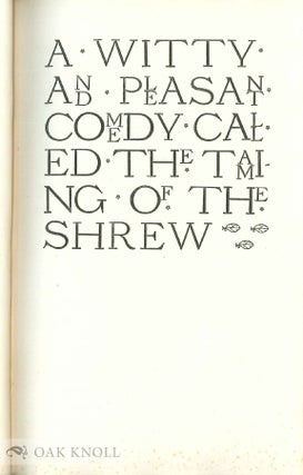 A WITTY AND PLEASANT COMEDY CALLED THE TAMING OF THE SHREW.