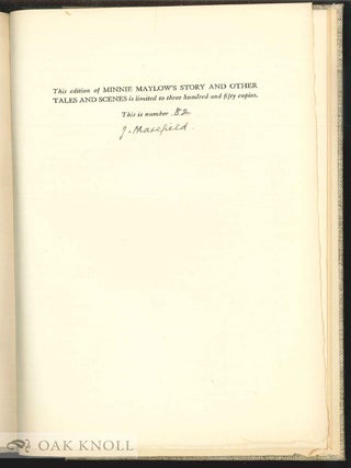 MINNIE MAYLOW'S STORY AND OTHER TALES AND SCENES.