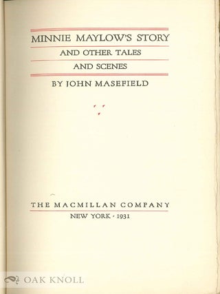 MINNIE MAYLOW'S STORY AND OTHER TALES AND SCENES.