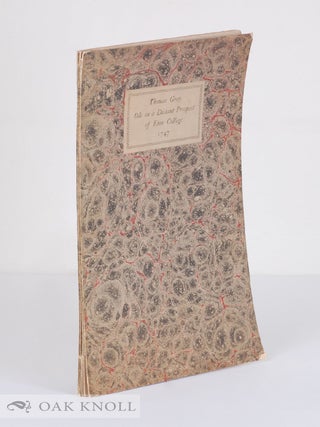 Order Nr. 138025 AN ODE ON A DISTANT PROSPECT OF ETON COLLEGE, 1747. Thomas Gray