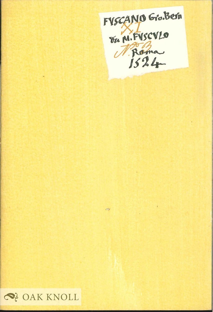 Order Nr. 138118 TO THE NOBLE GENTLEMAN DON LOISA OF CORDOVA DUKE OF SESSA. Joan Bernardino Fuscano, Bill Jackson.