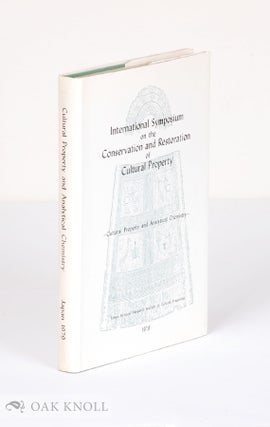 Order Nr. 138122 INTERNATIONAL SYMPOSIUM ON THE CONSERVATION AND RESTORATION OF CULTURAL PROPERTY...