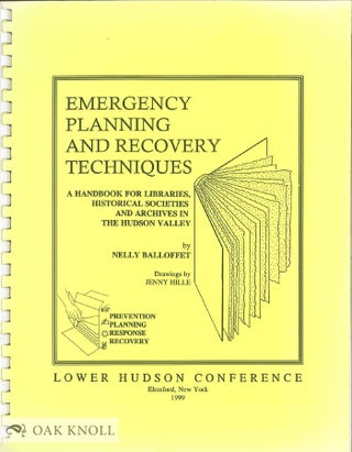 Order Nr. 138136 EMERGENCY PLANNING AND RECOVERY TECHNIQUES. Nelly Balloffet