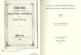 NICARAGUAN NATIONAL BIBLIOGRAPHY, 1800-1978 (BIBLIOGRAFIA NACIONAL NICARAGUENSE, 1800-1978).