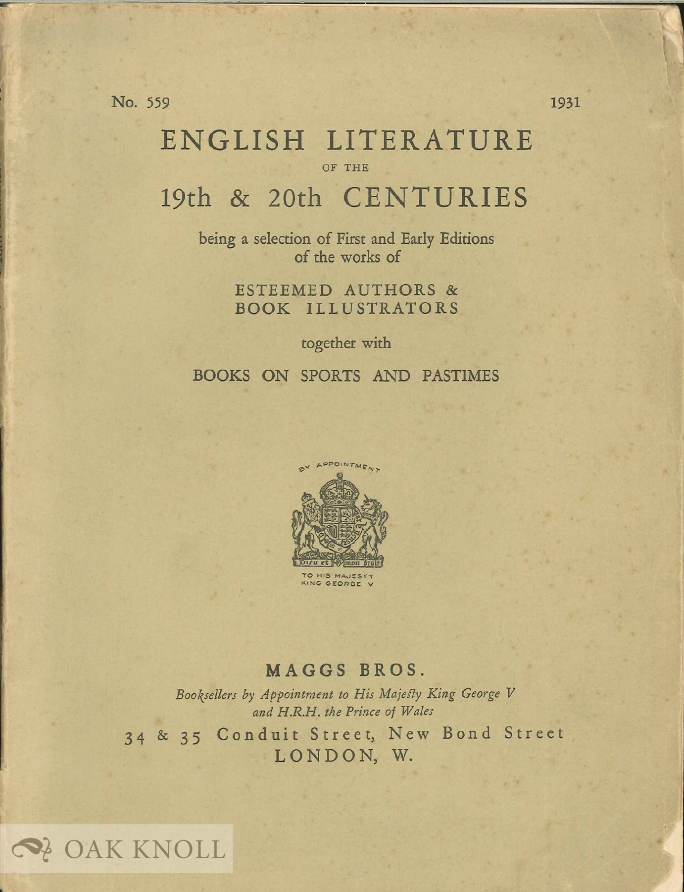 ENGLISH LITERATURE OF THE 19TH & 20TH CENTURIES |