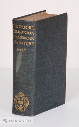 Order Nr. 138390 THE OXFORD COMPANION TO AMERICAN LITERATURE. James D. Hart