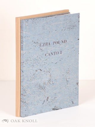 Order Nr. 138515 CANTO I. Ezra Pound